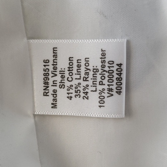 Coldwater Creek Floral Motif Blazer with Cinched Sleeves Size 10 Petite - Picture 8 of 9